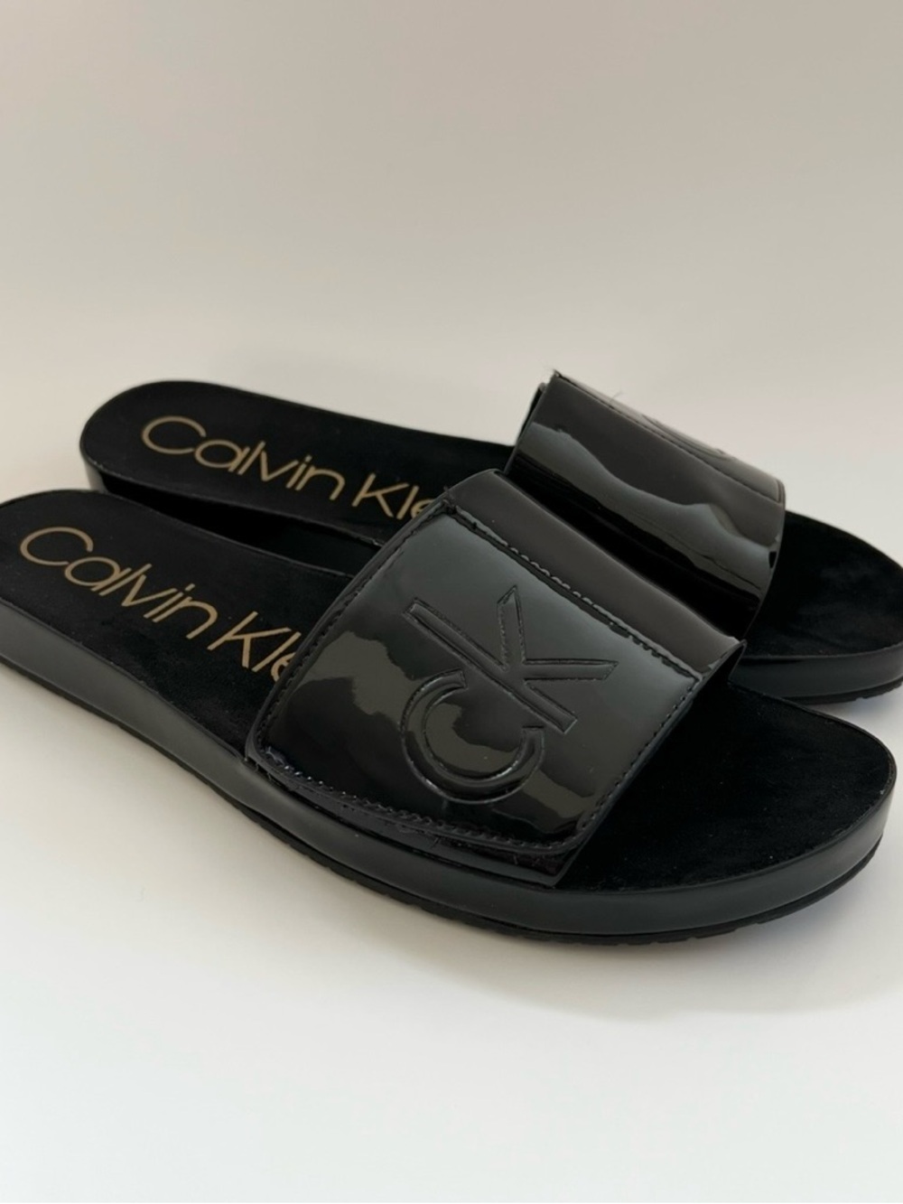 Calvin Klein Marlina Black Slides Sandals - Size 8